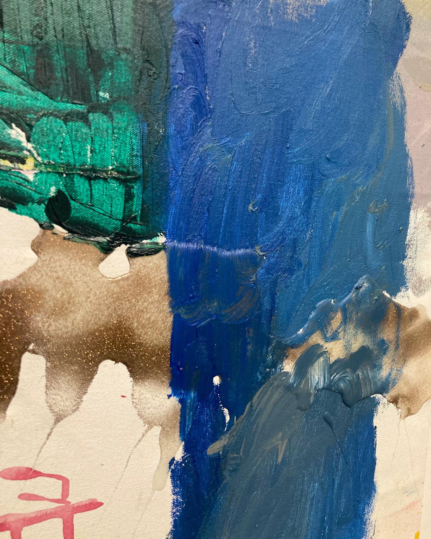 (Sans titre) 33 x 30, Acrylic And Oil on Canvas, 2022 - 2025
